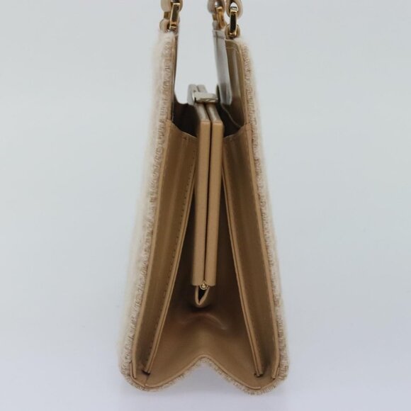 FENDI Zucca Canvas Hand Bag Beige Gold Auth 93833AV - Picture 5 of 16